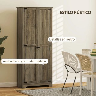 Alacena de cocina de madera y metal