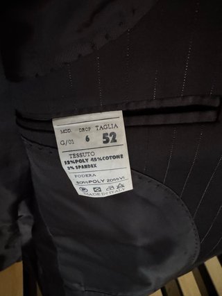 Abito nero lucido tg.52