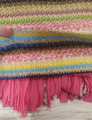 Bolso boho hecho a mano multicolor
