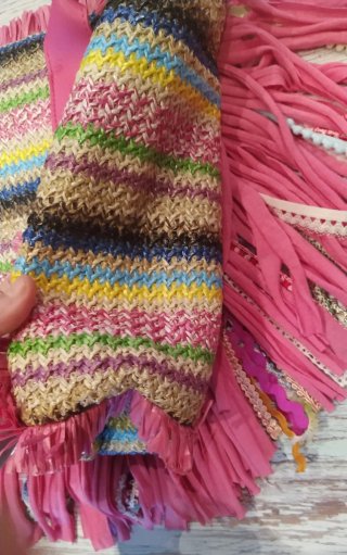 Bolso boho hecho a mano multicolor