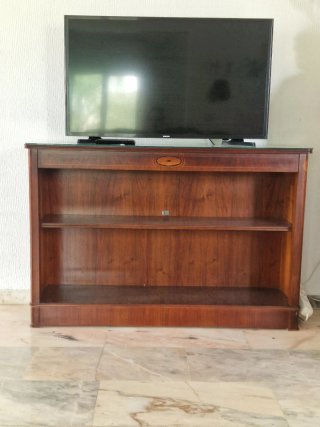 Mueble TV madera y cristal