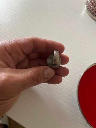 Anillo de plata con moneda Isabel II