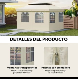 Paredes laterales pérgola 4x3 (beige)