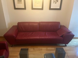 Natuzzi Julia: Sofá + Butaca Giratoria Cuero