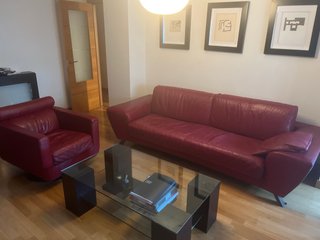 Natuzzi Julia: Sofá + Butaca Giratoria Cuero