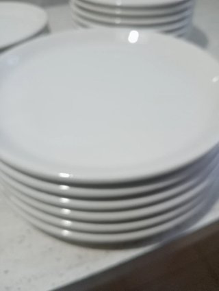 Vajilla GV Cerámica Blanca y Marrón nueva