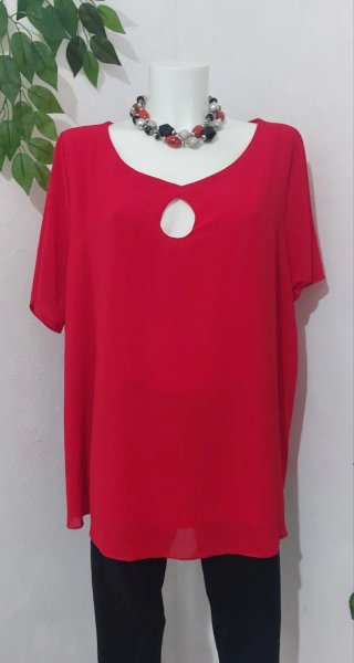 Blusa Roja Elegante Talla XXL