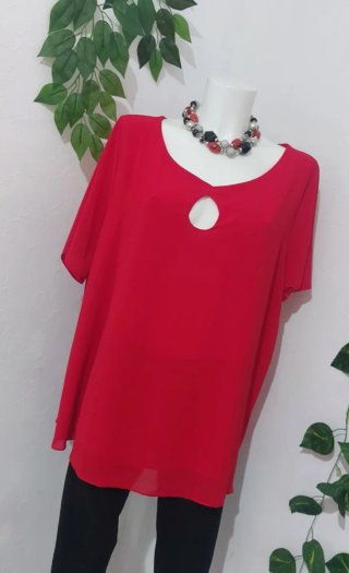 Blusa Roja Elegante Talla XXL