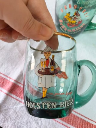 Jarra y 6 Vasos Cerveza Cristal