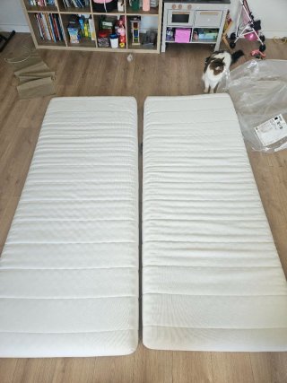 Utaker cama nido madera + 2 colchones