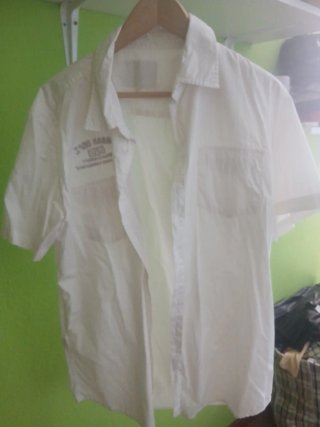 Camisa blanca manga corta