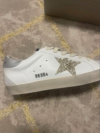 Golden Goose Superstar Bianche Oro Glitter