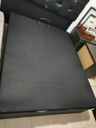 Canapé Pikolin 150x190cm Negro Piel Sintética