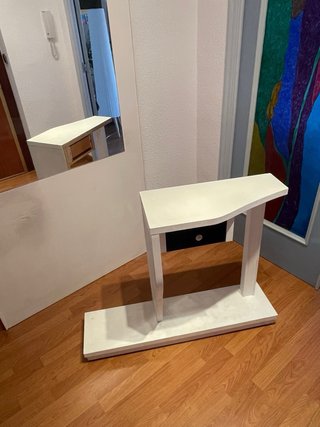Mueble de entrada con espejo y cajón