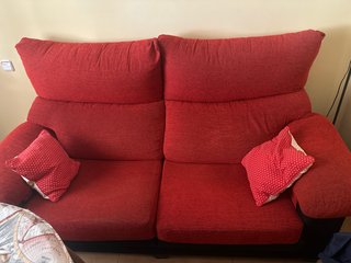 Sofá de 2 plazas rojo