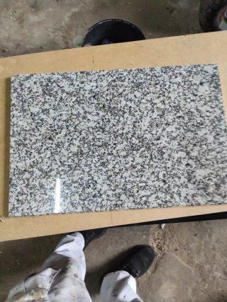 Placa de Mármol Gris y Blanco