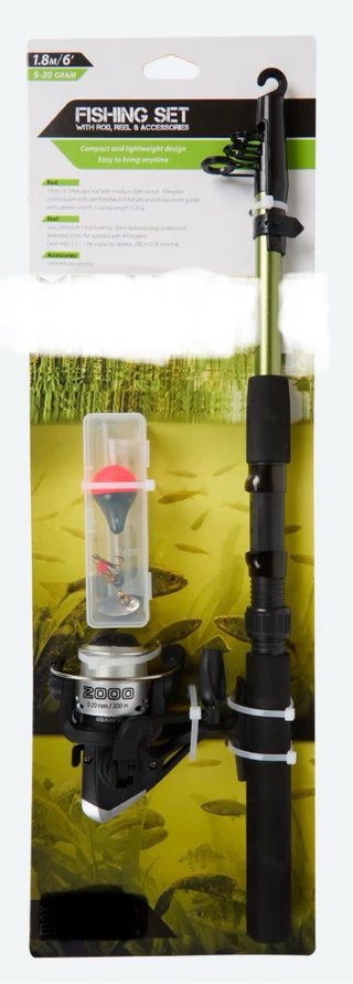 Set de Pesca completo con accesorios 1.8m/6' 5-20g