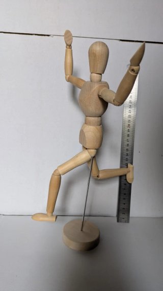 Maniquí articulable madera 30cm para dibujo