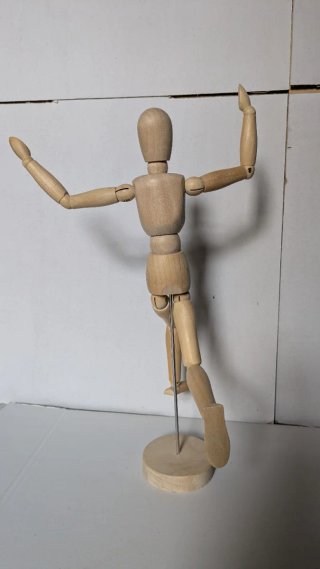 Maniquí articulable madera 30cm para dibujo