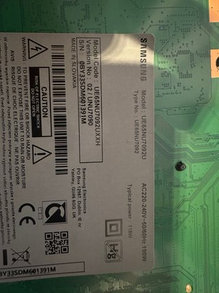 Despiece TV Samsung UE65NU7092U