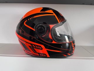 Casco Integral NZI Negro y Naranja