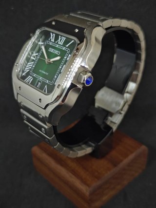Reloj Seiko Mod Santos NH35 verde esmeralda