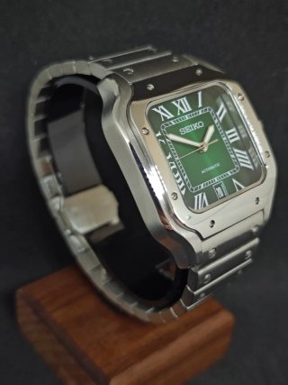 Reloj Seiko Mod Santos NH35 verde esmeralda