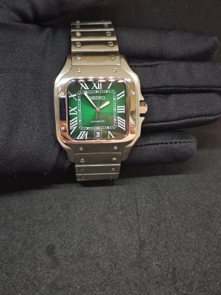 Reloj Seiko Mod Santos NH35 verde esmeralda