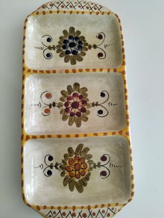 Antipastiera ceramica decorata