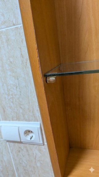 Mueble de baño madera y mármol