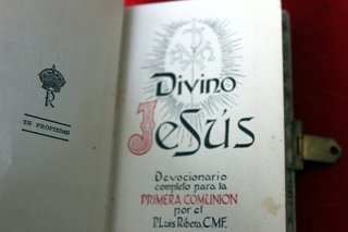 Libro  primera comunion, Divino Jesús , 1949