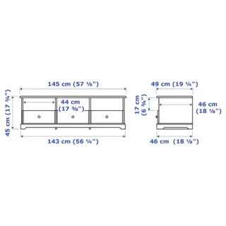 Mueble TV Ikea Liatorp Blanco