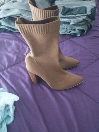 Botines de tacón marrón sin apenas uso  Sin marca