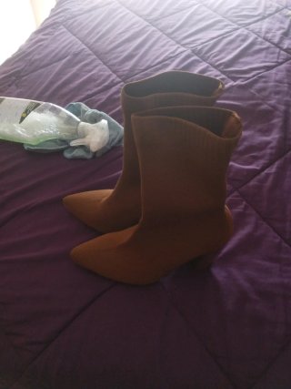 Botines de tacón marrón sin apenas uso  Sin marca