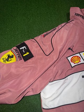 Chaqueta Ferrari F1 Vintage Y2K Rosa Talla L