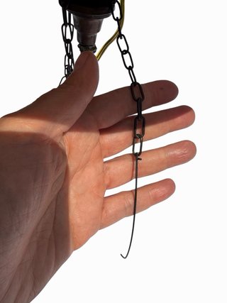 Lampada Fiorentina vintage in tessuto e metallo