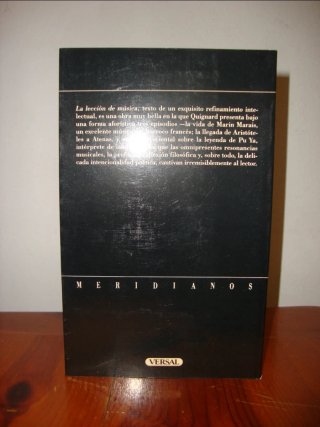 La lección de música. Pascal Quignard