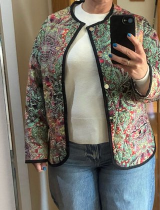 Chaqueta acolchada estampada