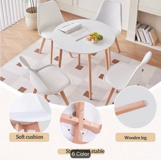 Un juego de 6 sillas de comedor o cocina modernas