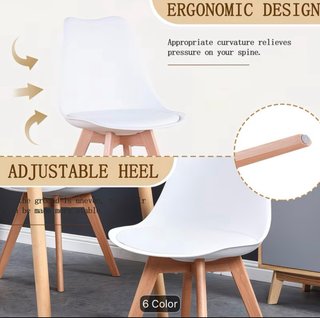 Un juego de 6 sillas de comedor o cocina modernas