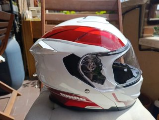 Casco Shiro con Pinlock Rojo y Blanco