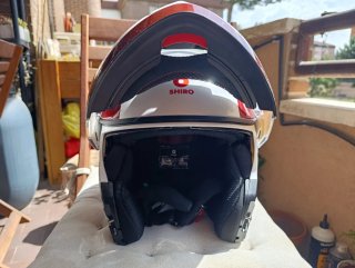 Casco Shiro con Pinlock Rojo y Blanco