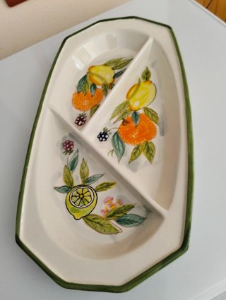 Antipastiera ceramica decorata frutta