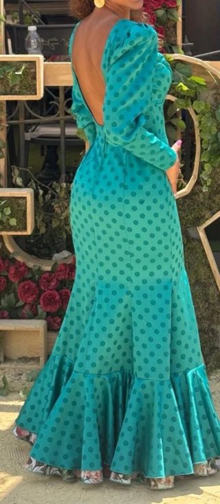 Traje de flamenca gitana verde