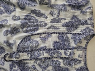 Blusa Massimo Dutti T.S estampada Azul y Blanco