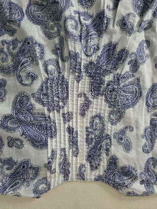 Blusa Massimo Dutti T.S estampada Azul y Blanco