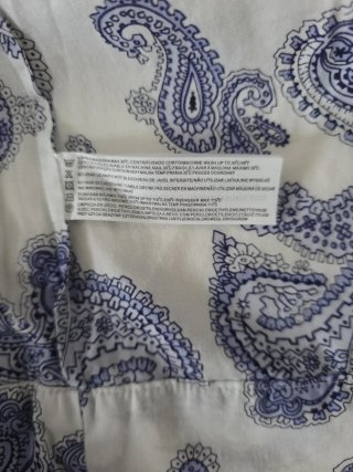 Blusa Massimo Dutti T.S estampada Azul y Blanco