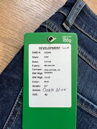 Easy Jeans Pantalón Tejano Talla 42 Azul