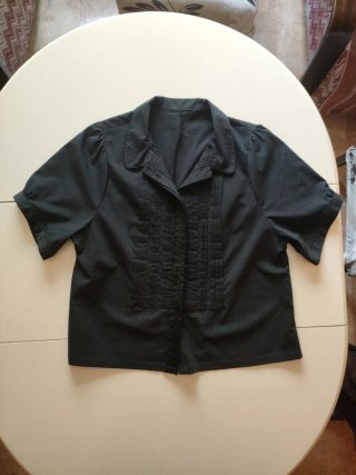 Camisa negra mujer manga corta