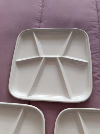Lote 3 platos aperitivo porcelana